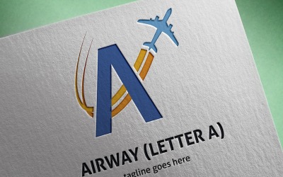 Airway (bokstav A) logotyp mall