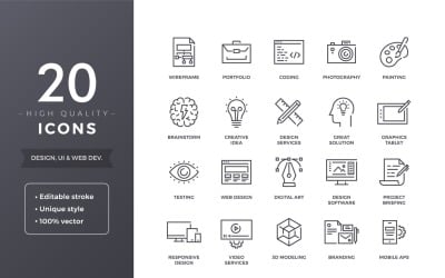 Conjunto de iconos de diseño