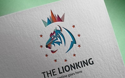 La plantilla del logotipo del Rey León