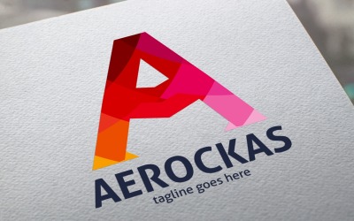 Modelo de logotipo Aerockas (letra A)