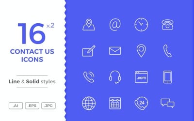 Набор значков контактов