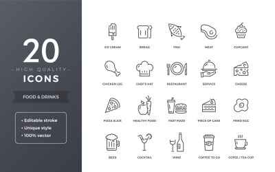 Voedsel Icon Set