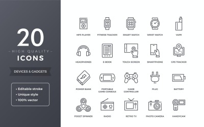 Zestaw ikon urządzeń
