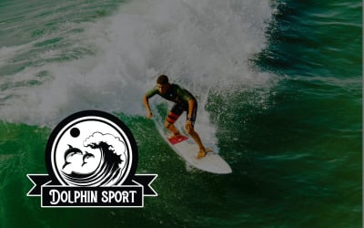 Dolphin-Sport Vintage Logo Template