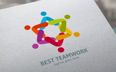 Nejlepší týmová práce Logo šablona
