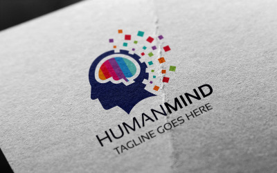Plantilla de logotipo de mente humana