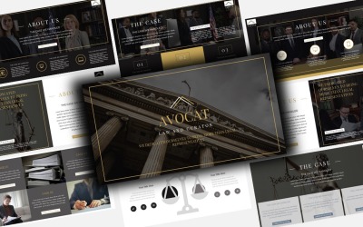 Prémium Avocat Lawyer PowerPoint sablon 123562