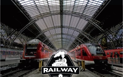 Railway Vintage Logo Template
