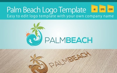 Modello di logo di Palm Beach