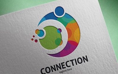 Plantilla de logotipo de conexión
