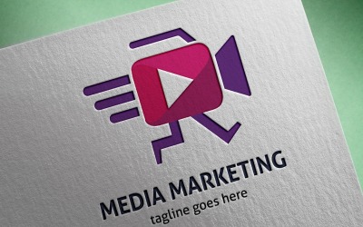 Plantilla de logotipo de marketing de medios