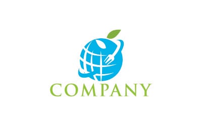 World food modern Logo Template