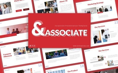 Associerad företagspresentation PowerPoint-mall