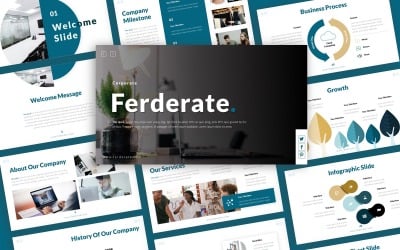 Plantilla de PowerPoint - presentación corporativa ferderada