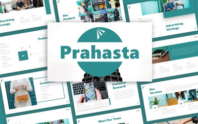 Шаблон PowerPoint для рекламной презентации Prahasta