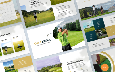 Golfclub-presentatiesjabloon Google-dia&amp;#39;s