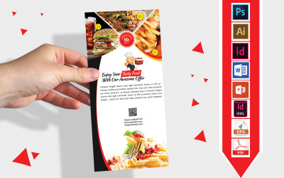 Karta rack | Restauracja DL Flyer Vol-01 - Szablon tożsamości korporacyjnej