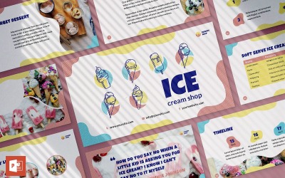 Premium Ice Cream Shop Presentation PowerPoint #123907