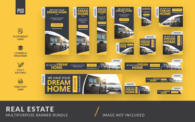 Real Estate Multipurpose Banner Bundle - Vorlage für Unternehmensidentität