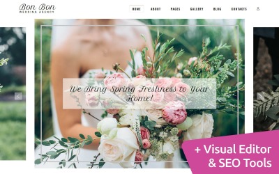 Responsywny szablon Moto CMS 3 Bon Bon - Wedding Photography Moto CMS 3 Template #123968