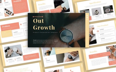 Шаблон PowerPoint для презентации продукта Outgrowth