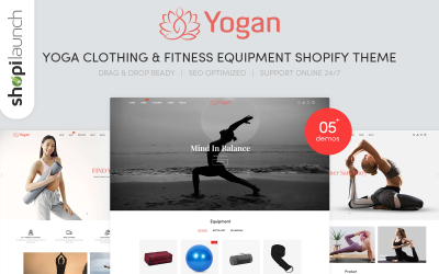 Yogan - Hälsmeditation och Yoga Shopify-tema