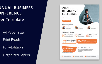 Annual Business Conference -PSD, AI, EPS Flyer - Corporate Identity Template
