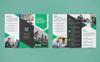 Brochure aziendale a tre ante Design - modello di identità aziendale