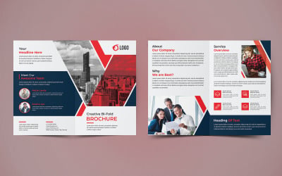 Business Bifold Brochure Design - Corporate Identity Template