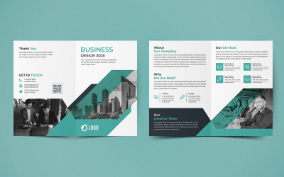 Business Bifold Brochure Design - Vorlage für Unternehmensidentität