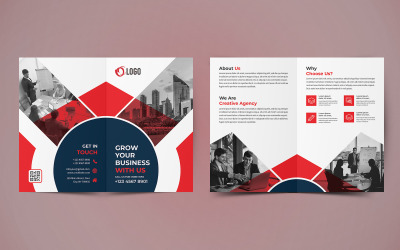 Business Bifold Brochure Design - Vorlage für Unternehmensidentität
