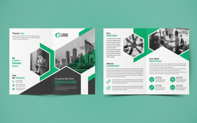 Business Bifold Brochure Design - Vorlage für Unternehmensidentität