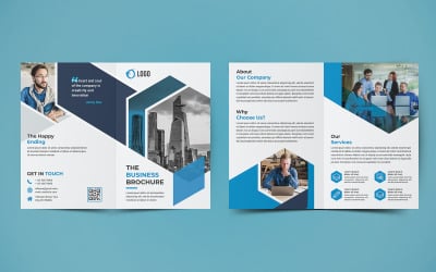 Business Bifold Brochure Design - Vorlage für Unternehmensidentität