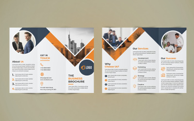 Business Trifold Brochure Design - Corporate Identity Template