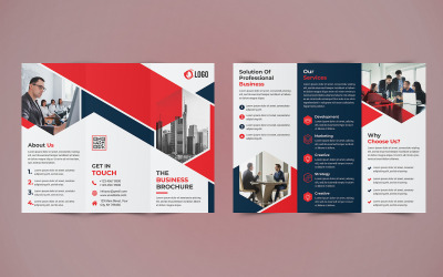 Business Trifold Brochure Design - Vorlage für Unternehmensidentität