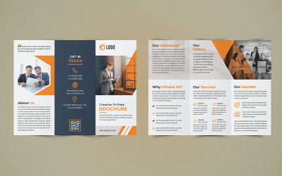 Business Trifold Brochure Design - Vorlage für Unternehmensidentität
