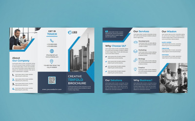 Business Trifold Brochure Design - Vorlage für Unternehmensidentität