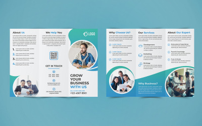 Business Trifold Brochure Design - Vorlage für Unternehmensidentität