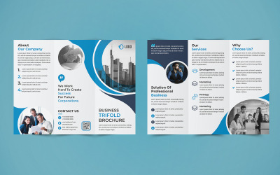 Business Trifold Brochure Design - Vorlage für Unternehmensidentität