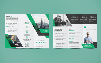 Business Trifold Brochure Design - Vorlage für Unternehmensidentität