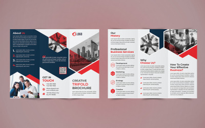 Business Trifold Brochure Design - Vorlage für Unternehmensidentität