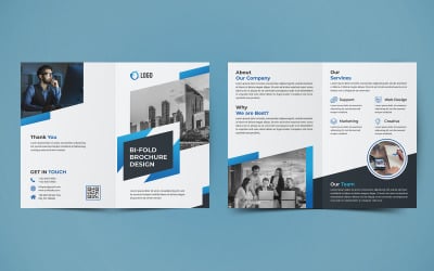 Conception de brochure d&amp;#39;entreprise à deux volets - modèle d&amp;#39;identité d&amp;#39;entreprise