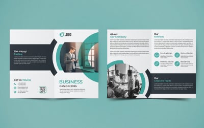 Conception de brochure d&amp;#39;entreprise à deux volets - modèle d&amp;#39;identité d&amp;#39;entreprise