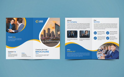 İş Bifold Broşür Tasarımı - Kurumsal Kimlik Şablonu