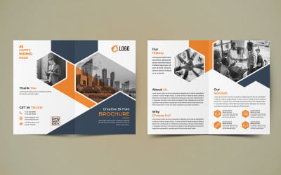 İş Bifold Broşür Tasarımı - Kurumsal Kimlik Şablonu