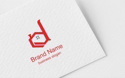 Buchstabe D Realesate Design Logo Vorlage