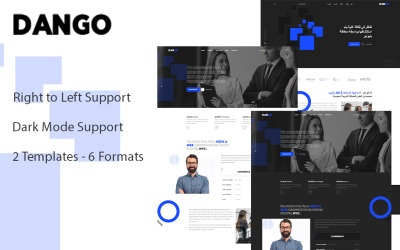 "Dango - Digital Agency" - адаптивний Шаблон цільової сторінки №124206