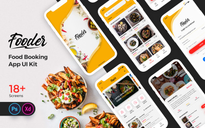 Fooder Mobile App UI Elements