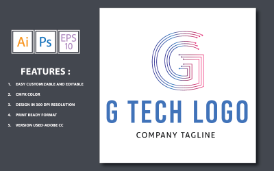 G Tech Design Logo šablona