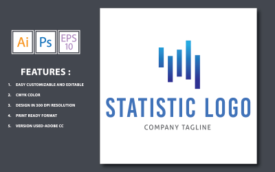 İstatistik Tasarım Logo Şablonu